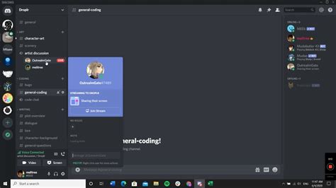 live stream on Discord youtube